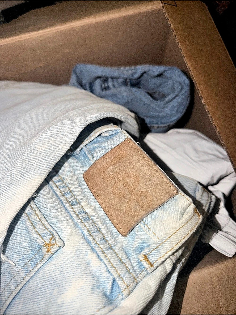 Lee Distressed Boyfriend Jeans in Blue - Picture 3 of 3